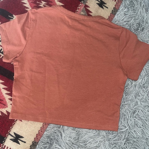 2 Cotton On Micro Baby Crop Tees Size S in both colors Brown & University Brown - Picture 5 of 8